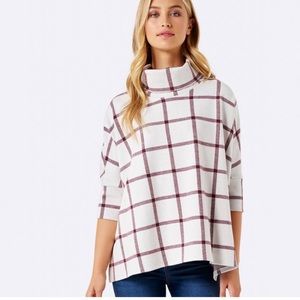 Ever New Check Poncho Sweater